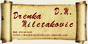 Drenka Miletaković vizit kartica